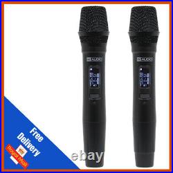 W Audio DM 800H Twin Handheld UHF Radio Microphone Wireless CH70 DJ Karaoke