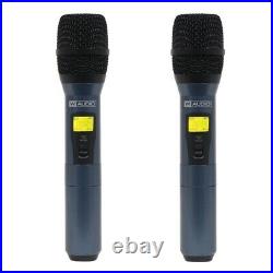 W Audio DQM 600H Quad Handheld UHF Wireless Radio Microphone System 823 865Mhz