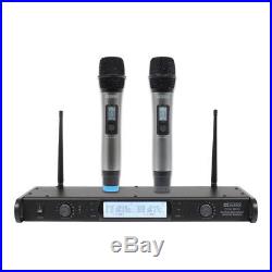 W Audio DTM 800H Twin Handheld UHF Diversity Radio Microphone Wireless Rack CH70