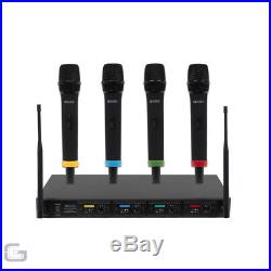 W Audio RM Quartet 4 Channel Rechargeable DJ Wireless Microphone Mic USB System