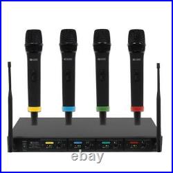 W Audio RM Quartet UHF Four USB Rechargeable Handheld Wireless Microphone System