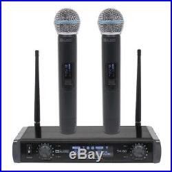 W Audio TM 80 Twin Dual Handheld Wireless Microphone UHF System With Case