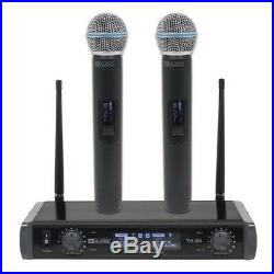 W Audio TM 80 Twin Handheld UHF Wireless Radio Microphone System 863.5/865Mhz