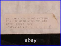 Williams Sound ANT 003, Mic Stand Antenna For Wireless Mic Batch 572 NOS