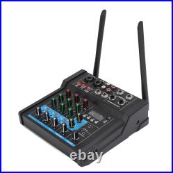Wireless Mic Mixer BT USB 2Pcs Wireless Mics 4 Channel Sound Mixer Board Mix GF0