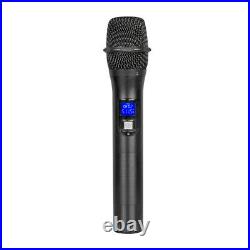 Wireless Microphone System 4 Channel 4 Handheld Mic Karaok Dynamic UHF Pro Audio