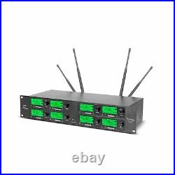Wireless Microphone System 8 Channel Microphones Pro Audio UHF 8 Handheld Mic