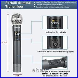 Wireless Microphone System Phenyx Pro Metal Wireless Mic Set with Handheld Mi