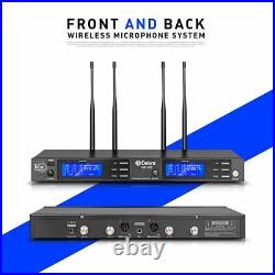 Wireless Microphones System Audio Channel UHF Cordless Professional Stage Mic