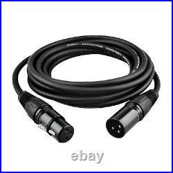 XLR Male to Female Microphone Cable Balanced 3 Pin Mic Connector Extension Cord