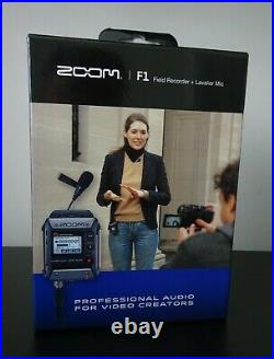 Zoom F1 Field Recorder + Lavalier Mic Professional Audio for Video Creators